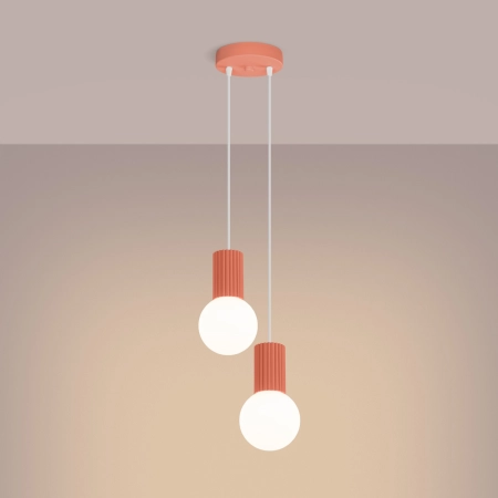 Lampa wisząca HALO 2P brzoskwiniowa SL.1980 - Sollux