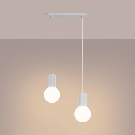 Lampa wisząca HALO 2L biała SL.1981 - Sollux