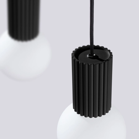 Lampa wisząca HALO 2L czarna SL.1982 - Sollux