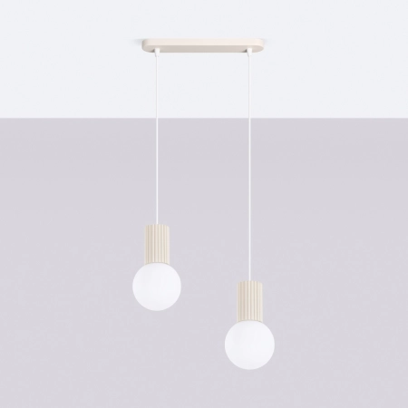 Lampa wisząca HALO 2L beżowa SL.1983 - Sollux