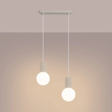 Lampa wisząca HALO 2L beżowa SL.1983 - Sollux