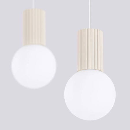 Lampa wisząca HALO 2L beżowa SL.1983 - Sollux