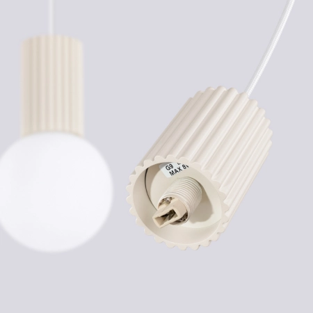 Lampa wisząca HALO 2L beżowa SL.1983 - Sollux