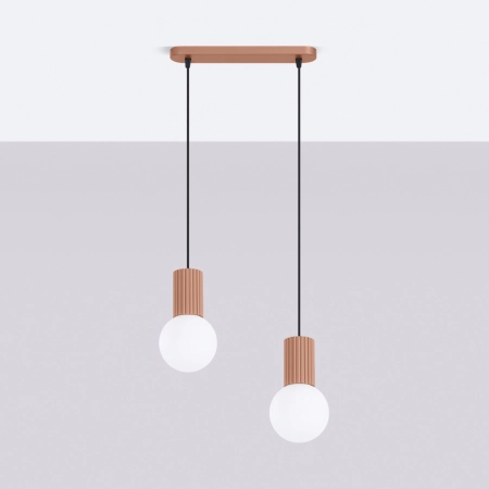 Lampa wisząca HALO 2L mocca SL.1986 - Sollux