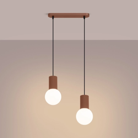 Lampa wisząca HALO 2L mocca SL.1986 - Sollux