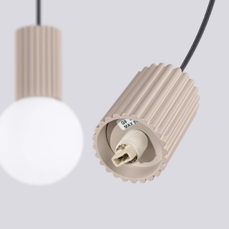 Lampa wisząca HALO 2L taupe SL.1988 - Sollux
