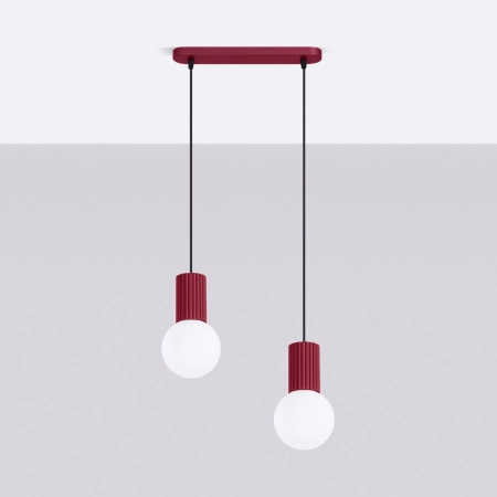 Lampa wisząca HALO 2L burgund SL.1989 - Sollux