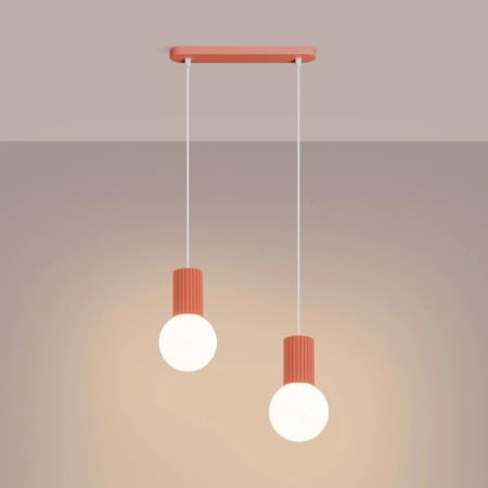 Lampa wisząca HALO 2L brzoskwiniowa SL.1990 - Sollux