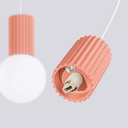 Lampa wisząca HALO 2L brzoskwiniowa SL.1990 - Sollux