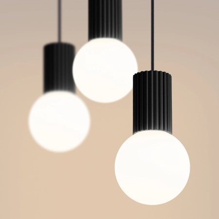 Lampa wisząca HALO 3L czarna SL.1992 - Sollux
