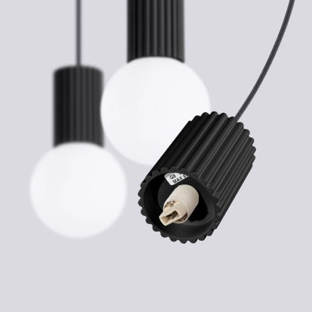 Lampa wisząca HALO 3L czarna SL.1992 - Sollux