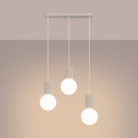 Lampa wisząca HALO 3L beżowa SL.1993 - Sollux