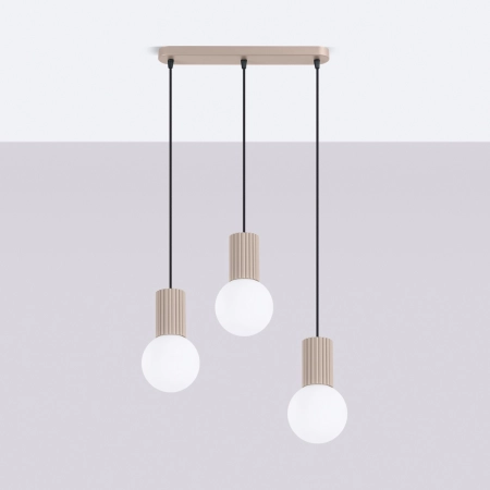 Lampa wisząca HALO 3L taupe SL.1998 - Sollux