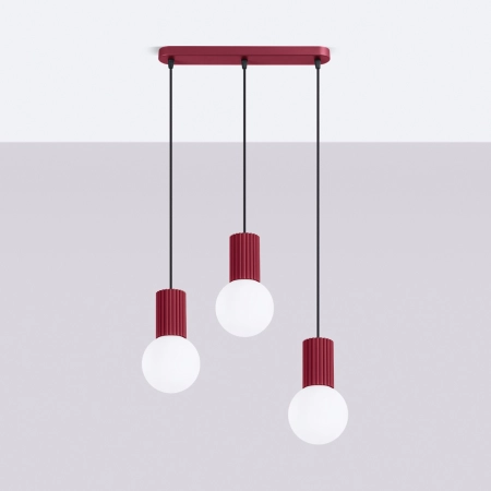 Lampa wisząca HALO 3L burgund SL.1999 - Sollux
