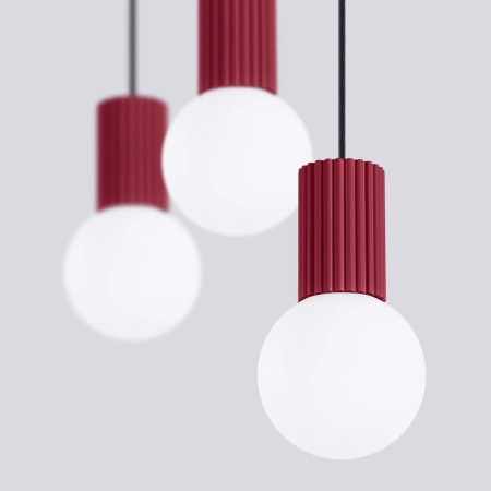 Lampa wisząca HALO 3L burgund SL.1999 - Sollux