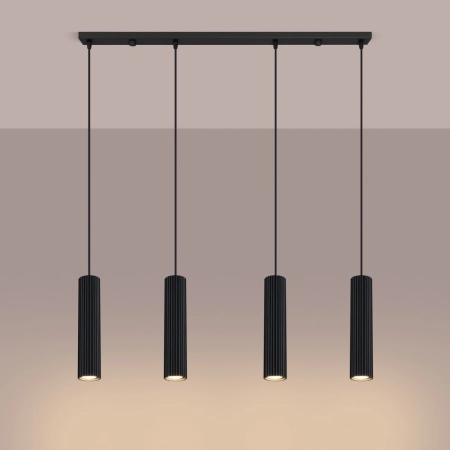 Lampa wisząca KARBON 4L czarny SL.2003 - Sollux