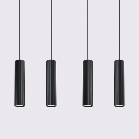Lampa wisząca KARBON 4L czarny SL.2003 - Sollux