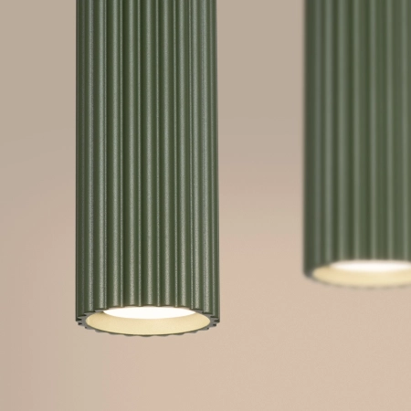 Lampa wisząca KARBON 4L zielona oliwka SL.2005 - Sollux