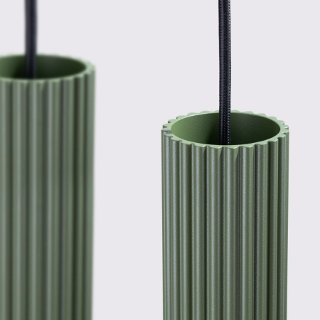 Lampa wisząca KARBON 4L zielona oliwka SL.2005 - Sollux