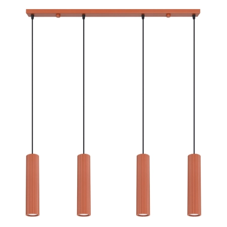 Lampa wisząca KARBON 4L ochra czerwona SL.2006 - Sollux