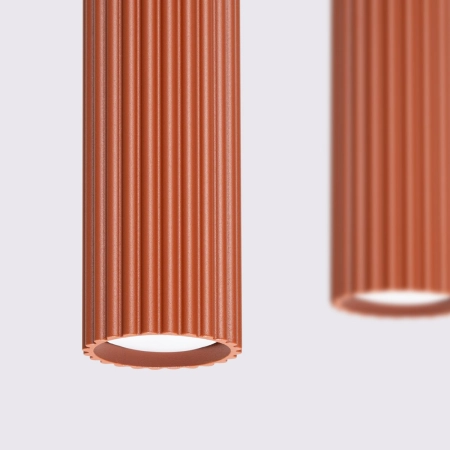 Lampa wisząca KARBON 4L ochra czerwona SL.2006 - Sollux