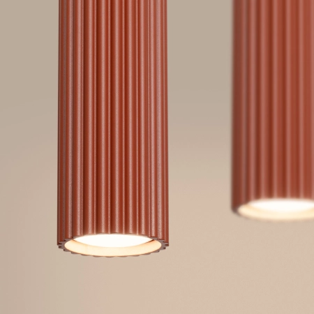 Lampa wisząca KARBON 4L ochra czerwona SL.2006 - Sollux