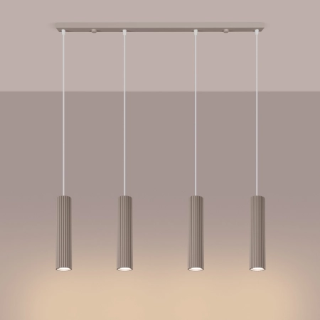 Lampa wisząca KARBON 4L taupe SL.2007 - Sollux