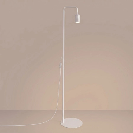 Lampa podłogowa aluminiowa biała 118cm z serii KARBON SL.2013 - Sollux Lighting
