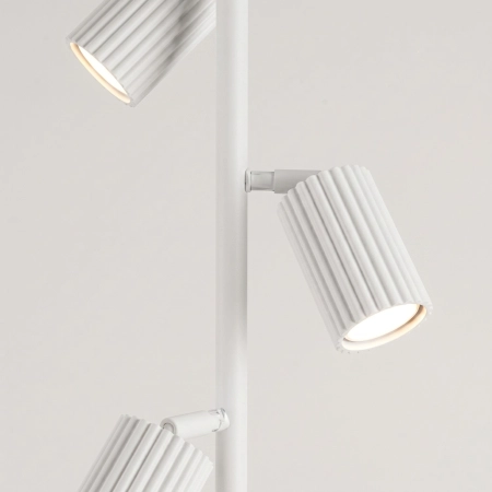Lampa podłogowa aluminiowa biała 3-punktowa KARBON 3 SL.2014 - Sollux Lighting