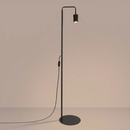 Lampa podłogowa aluminiowa czarna 160cm z serii KARBON SL.2015 - Sollux Lighting
