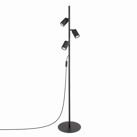 Lampa podłogowa aluminiowa czarna 3-punktowa KARBON 3 z serii KARBON SL.2016 - Sollux Lighting