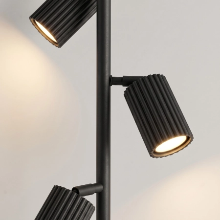 Lampa podłogowa aluminiowa czarna 3-punktowa KARBON 3 z serii KARBON SL.2016 - Sollux Lighting