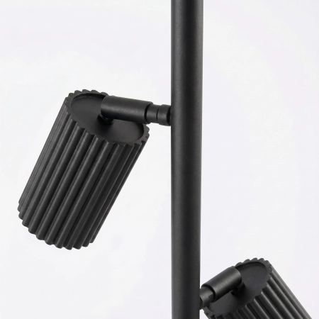 Lampa podłogowa aluminiowa czarna 3-punktowa KARBON 3 z serii KARBON SL.2016 - Sollux Lighting