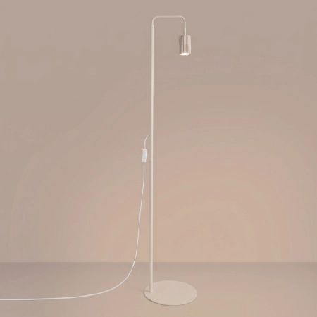 Lampa podłogowa aluminiowa beżowa 160cm z serii KARBON SL.2017 - Sollux Lighting