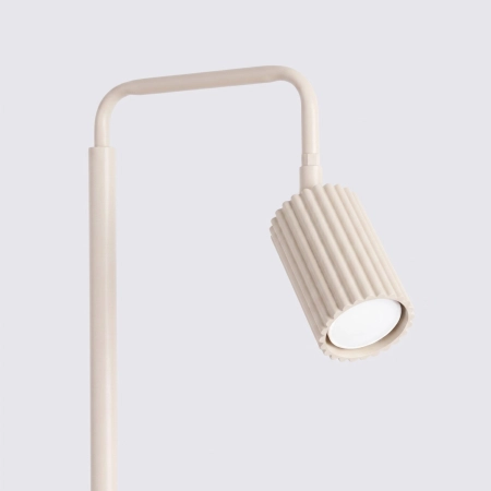 Lampa podłogowa aluminiowa beżowa 160cm z serii KARBON SL.2017 - Sollux Lighting