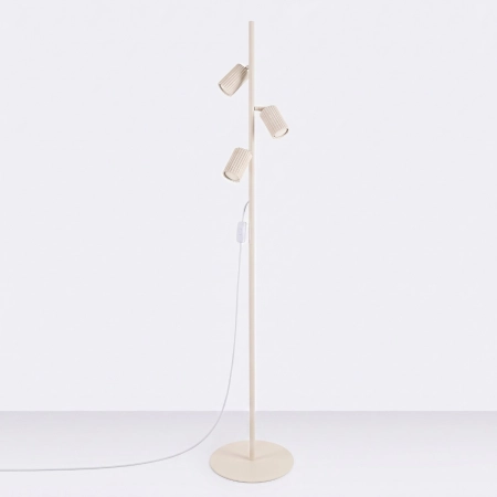 Lampa podłogowa aluminiowa beżowa 3-punktowa KARBON 3 SL.2018 - Sollux Lighting