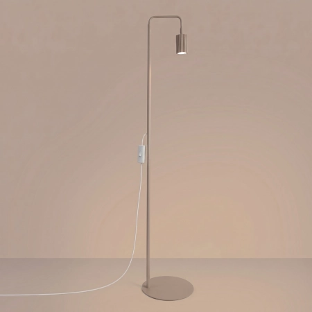 Lampa podłogowa aluminiowa taupe regulowana 160cm z serii KARBON SL.2019 - Sollux Lighting
