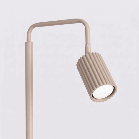 Lampa podłogowa aluminiowa taupe regulowana 160cm z serii KARBON SL.2019 - Sollux Lighting