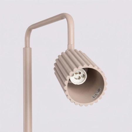 Lampa podłogowa aluminiowa taupe regulowana 160cm z serii KARBON SL.2019 - Sollux Lighting