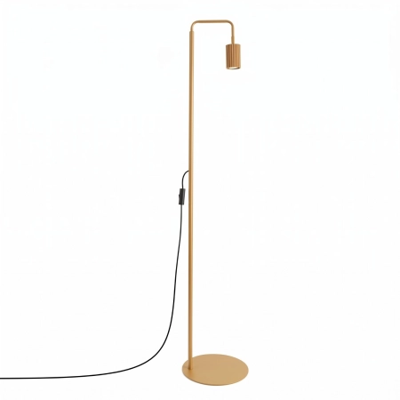 Lampa podłogowa aluminiowa złota wysoka 118cm z serii KARBON SL.2021 - Sollux Lighting