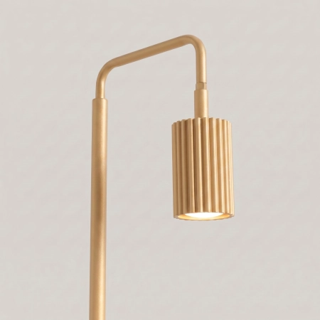 Lampa podłogowa aluminiowa złota wysoka 118cm z serii KARBON SL.2021 - Sollux Lighting