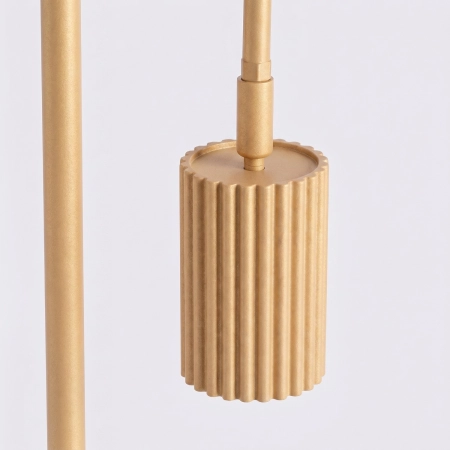 Lampa podłogowa aluminiowa złota wysoka 118cm z serii KARBON SL.2021 - Sollux Lighting