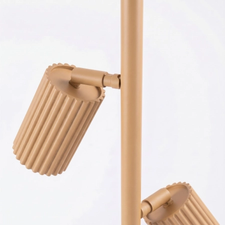 Lampa podłogowa aluminiowa złota 3-punktowa KARBON 3 z serii KARBON SL.2022 - Sollux Lighting