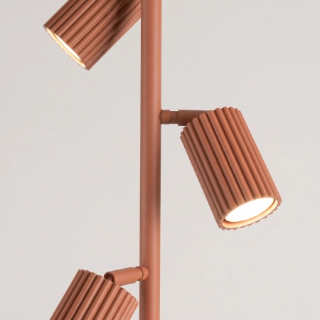 Lampa podłogowa aluminiowa czerwona 3-punktowa KARBON 3 z serii KARBON SL.2024 - Sollux Lighting