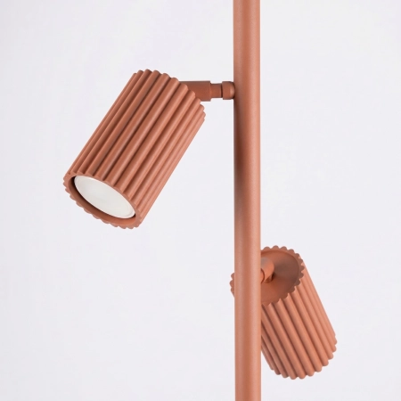 Lampa podłogowa aluminiowa czerwona 3-punktowa KARBON 3 z serii KARBON SL.2024 - Sollux Lighting