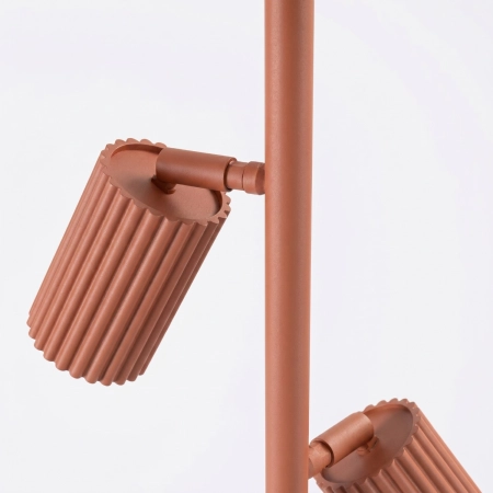 Lampa podłogowa aluminiowa czerwona 3-punktowa KARBON 3 z serii KARBON SL.2024 - Sollux Lighting