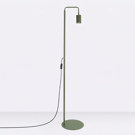 Lampa podłogowa aluminiowa zielona oliwka 160cm KARBON 1 SL.2025 - Sollux Lighting