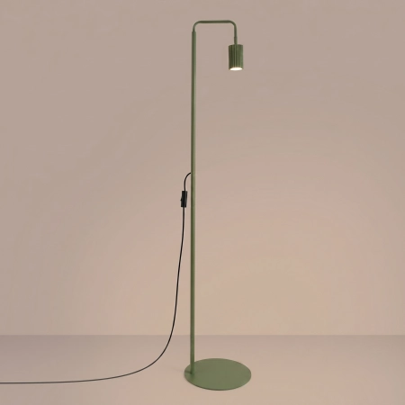 Lampa podłogowa aluminiowa zielona oliwka 160cm KARBON 1 SL.2025 - Sollux Lighting