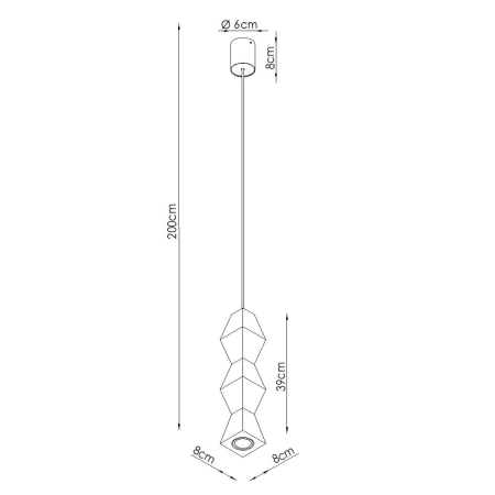 Lampa wisząca KUBBE średnia S SL.2031 - Sollux