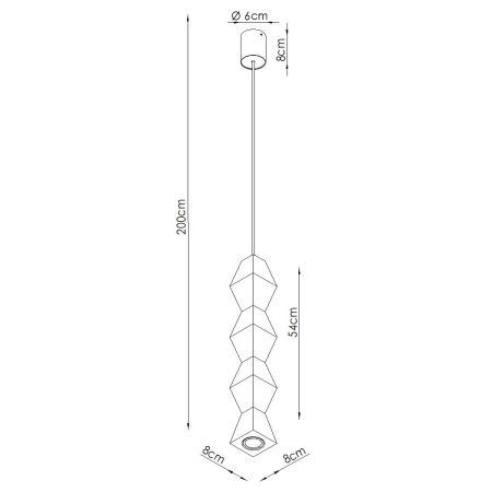 Lampa wisząca KUBBE duża S SL.2032 - Sollux